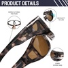 image:imageDUCO HD Polarized Sunglasses That Fit Over Glasses for Men Women 896809 Gray Tortoise Frame Brown Lens