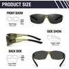 image:imageDUCO HD Polarized Sunglasses That Fit Over Glasses for Men Women 896810 Transparent Green Frame Gray Lens