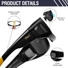 image:imageDUCO HD Polarized Sunglasses That Fit Over Glasses for Men Women 896811 Black Frame Yellow Temple Gray Lens