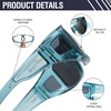 image:imageDUCO HD Polarized Sunglasses That Fit Over Glasses for Men Women 896812 Transparent Blue Frame Gray Lens