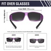 image:imageDUCO HD Polarized Sunglasses That Fit Over Glasses for Men Women 896813 Transparent Purple Frame Gray Lens
