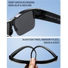 image:imageDUCO HD Polarized Sunglasses That Fit Over Glasses for Men Women 8992Black Frame Gray Lens