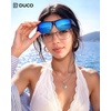 image:imageDUCO HD Polarized Sunglasses That Fit Over Glasses for Men Women 8992Black Frame Revo Blue Lens