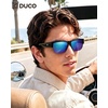 image:imageDUCO HD Polarized Sunglasses That Fit Over Glasses for Men Women 8992Black Frame Revo Blue Lens