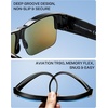 image:imageDUCO HD Polarized Sunglasses That Fit Over Glasses for Men Women 8992Black Frame Revo Blue Lens