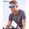 image:imageDUCO HD Polarized Sunglasses That Fit Over Glasses for Men Women 8992Black Frame Revo Blue Lens