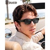 image:imageDUCO HD Polarized Sunglasses That Fit Over Glasses for Men Women 8992Matte Black Frame Gray Lens