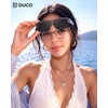 image:imageDUCO HD Polarized Sunglasses That Fit Over Glasses for Men Women 8992Transparent Gray Frame Gray Lens