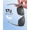 image:imageDUCO HD Polarized Sunglasses That Fit Over Glasses for Men Women 8992Transparent Gray Frame Gray Lens