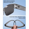 image:imageDUCO HD Polarized Sunglasses That Fit Over Glasses for Men Women 8992Transparent Gray Frame Gray Lens