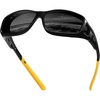 image:imageDUCO HD Polarized Sunglasses That Fit Over Glasses for Men Women 896811 Black Frame Yellow Temple Gray Lens