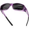 image:imageDUCO HD Polarized Sunglasses That Fit Over Glasses for Men Women 896813 Transparent Purple Frame Gray Lens
