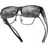 image:imageDUCO HD Polarized Sunglasses That Fit Over Glasses for Men Women 8992Black Frame Gray Lens