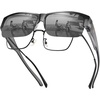 image:imageDUCO HD Polarized Sunglasses That Fit Over Glasses for Men Women 8992Transparent Gray Frame Gray Lens
