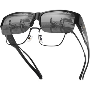 image:imageDUCO HD Polarized Sunglasses That Fit Over Glasses for Men Women 8992Black Frame Gray Lens