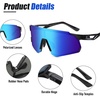 image:imageDUCO 088 oz Polarized Sports Sunglasses for Men amp Women  DC0048Frame Black  Lens Revo Blue