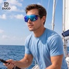 image:imageDUCO 088 oz Polarized Sports Sunglasses for Men amp Women  DC0048Frame Black  Lens Revo Blue