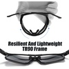 image:imageDUCO 088 oz Polarized Sports Sunglasses for Men amp Women  DC0048Frame Black  Lens Revo Purple