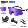 image:imageDUCO 088 oz Polarized Sports Sunglasses for Men amp Women  DC0048Frame Black  Lens Revo Purple