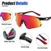 image:imageDUCO 088 oz Polarized Sports Sunglasses for Men amp Women  DC0048Frame Black  Lens Rove Orange