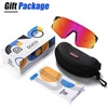 image:imageDUCO 088 oz Polarized Sports Sunglasses for Men amp Women  DC0048Frame Black  Lens Rove Orange