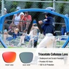 image:imageDUCO DK326 Baseball Sunglasses Kids 512 100 UV Protection Only 21gLight Blue Frame Pink Dots Orange Lens