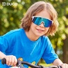 image:imageDUCO DK326 Baseball Sunglasses Kids 512 100 UV Protection Only 21gWhite Frame Black Dots Blue Lens