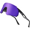 image:imageDUCO 088 oz Polarized Sports Sunglasses for Men amp Women  DC0048Frame Black  Lens Revo Purple