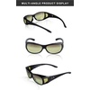 image:imageDUCO Night Vision Glasses for Driving at Dusk Rainy Day Anti Glare Fit Over Wrap Around Eyewear Glasses UV400 Polarized