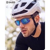 image:imageDUCO Polarized Carbon Fiber WrapAround Sunglasses for Men DC8335Black Frame Blue Lens