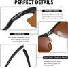 image:imageDUCO Polarized Carbon Fiber WrapAround Sunglasses for Men DC8335Brown Frame Brown Lens