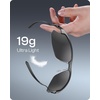 image:imageDUCO Polarized Carbon Fiber WrapAround Sunglasses for Men DC8335Gunmetal Frame Gray Lens
