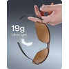 image:imageDUCO Polarized Carbon Fiber WrapAround Sunglasses for Men DC8335Matte Black Frame Brown Lens