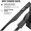 image:imageDUCO Polarized Sunglasses Mens Lightweight Carbon Fiber Sun Glasses for Men Driving Golf Fishing UV400 Protection DC8280Black Frame Gray Lens