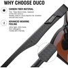 image:imageDUCO Polarized Sunglasses Mens Lightweight Carbon Fiber Sun Glasses for Men Driving Golf Fishing UV400 Protection DC8280Black Frame Revo Blue Lens
