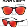 image:imageDUCO Polarized Sunglasses Mens Lightweight Carbon Fiber Sun Glasses for Men Driving Golf Fishing UV400 Protection DC8280Black Frame Revo Red Lens