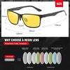 image:imageDUCO Mens Carbon Fiber Temples Polarized Anti Glare Night Vision Driving Glasses 8206
