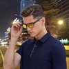 image:imageDUCO Mens Carbon Fiber Temples Polarized Anti Glare Night Vision Driving Glasses 8206