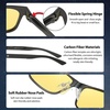 image:imageDUCO Night Driving Glasses Men Night Vision Glasses for Driving Antiglare Polarized Yellow Glasses Carbon Fiber Temples 8207