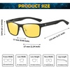 image:imageDUCO Night Driving Glasses Men Night Vision Glasses for Driving Antiglare Polarized Yellow Glasses Carbon Fiber Temples 8207
