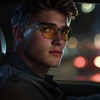 image:imageDUCO Night Driving Glasses Men Night Vision Glasses for Driving Antiglare Polarized Yellow Glasses Carbon Fiber Temples 8207