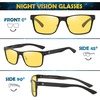image:imageDUCO Night Driving Glasses Men Night Vision Glasses for Driving Antiglare Polarized Yellow Glasses Carbon Fiber Temples 8207