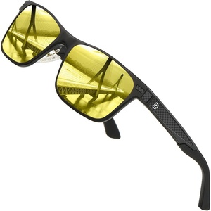 image:imageDUCO Night Driving Glasses Men Night Vision Glasses for Driving Antiglare Polarized Yellow Glasses Carbon Fiber Temples 8207